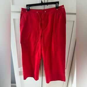 Bright Red Cropped Pants by Ralph size 10